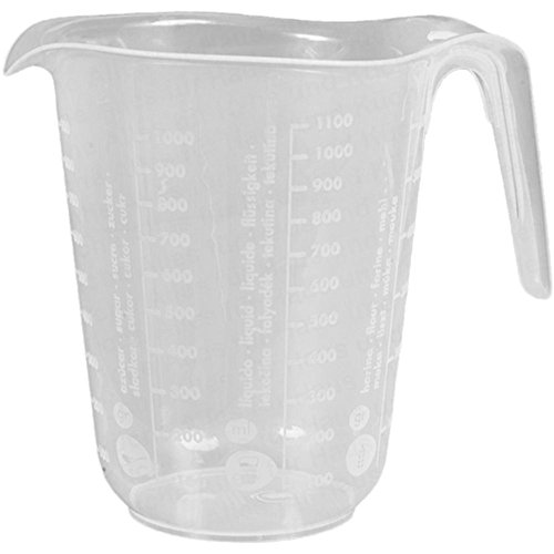 Messbecher 1l Kunststoff Transparent Messkanne Füllvolumen 1 Liter  Literbecher - DanDiBo-Ambiente